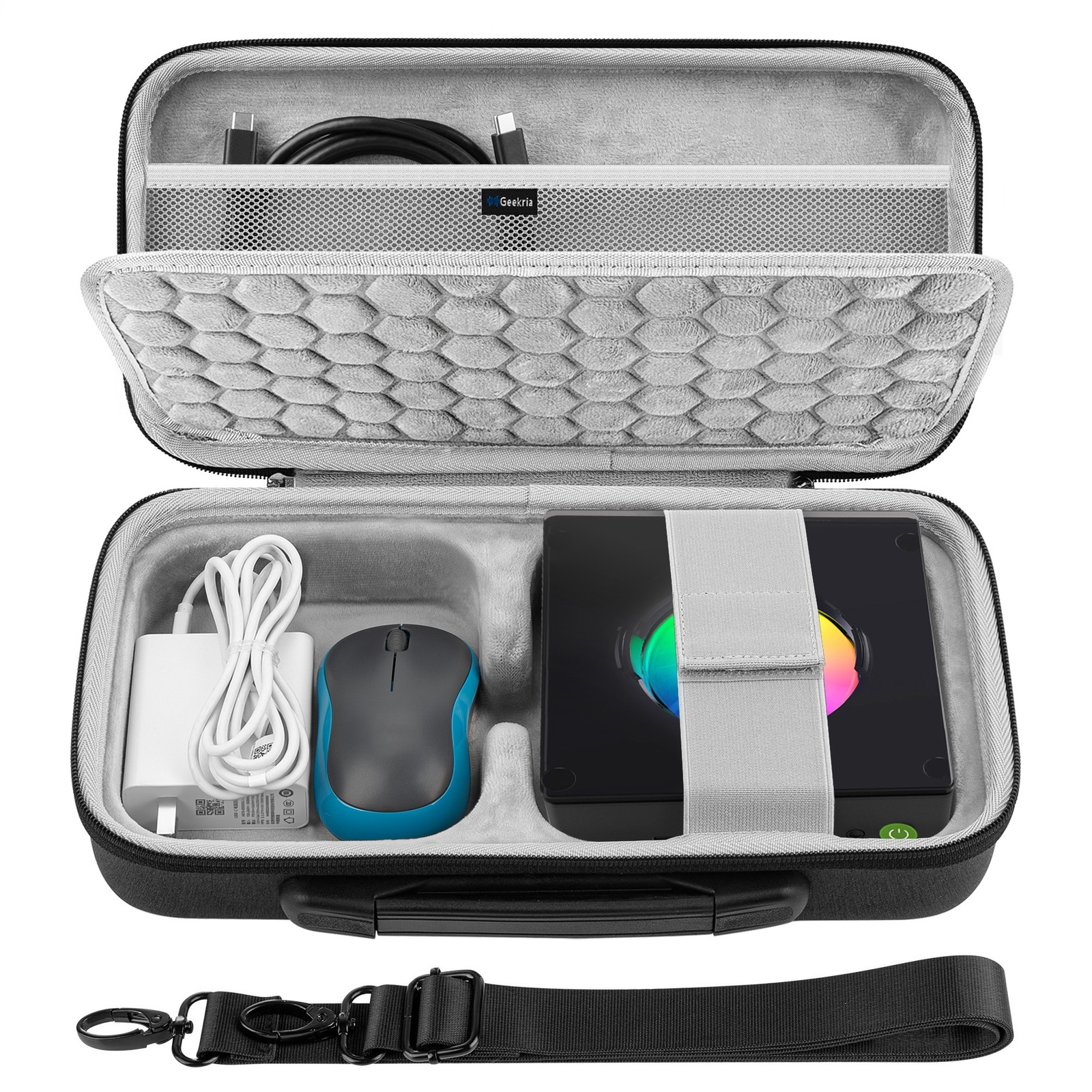 Geekria Mini PC Hard Shell Travel Case for GMKtec K11 Gaming Mini