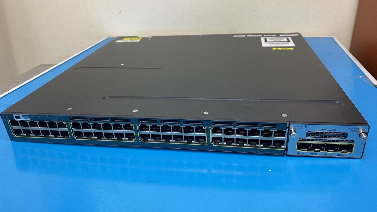 CISCO WS-C3750X-48PF-L - 1100WAC PSU, C3KX-NM-1G, Fans,
