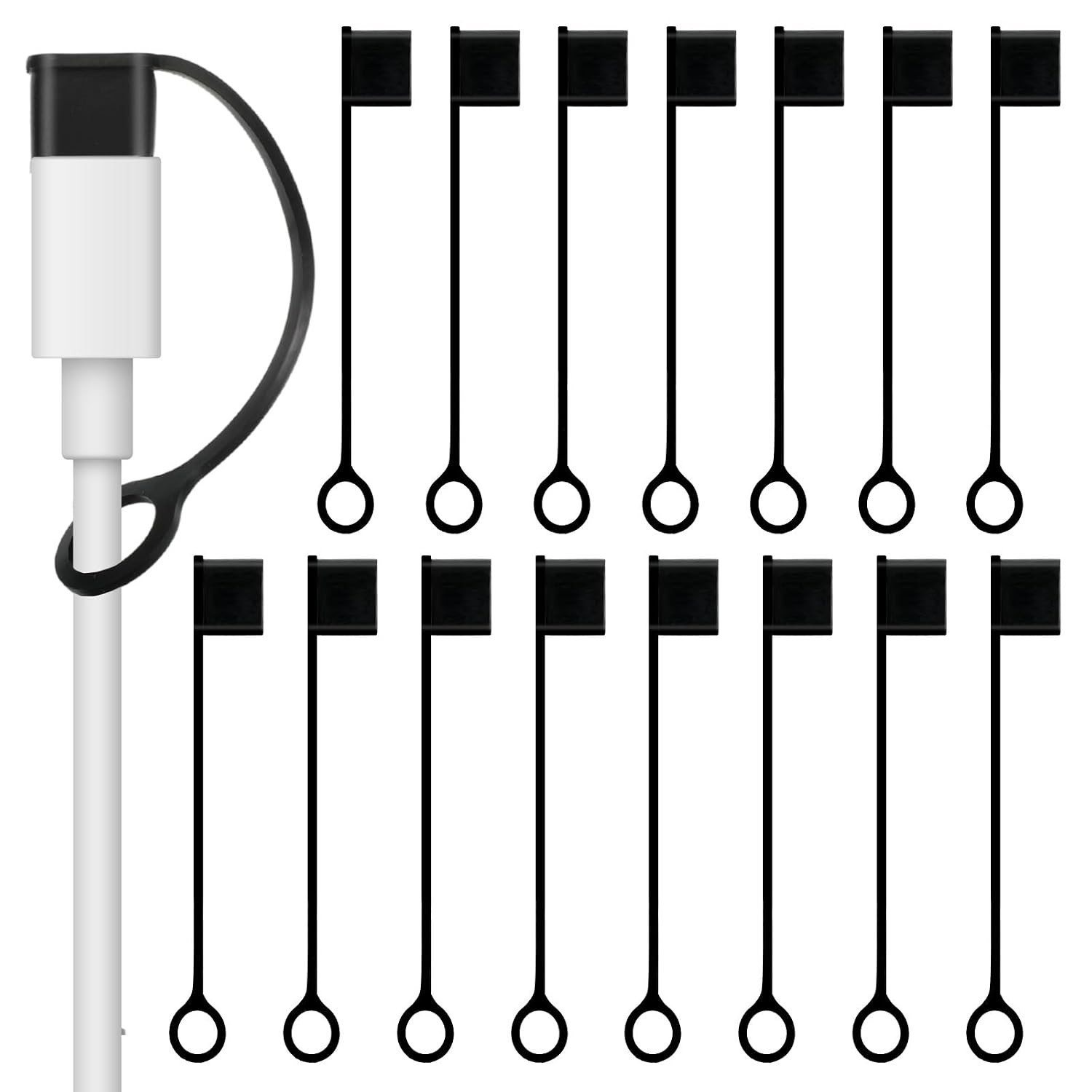 16 Pc USB Cap for USB C Cable USB Port Protective Cover Pluggy Cap