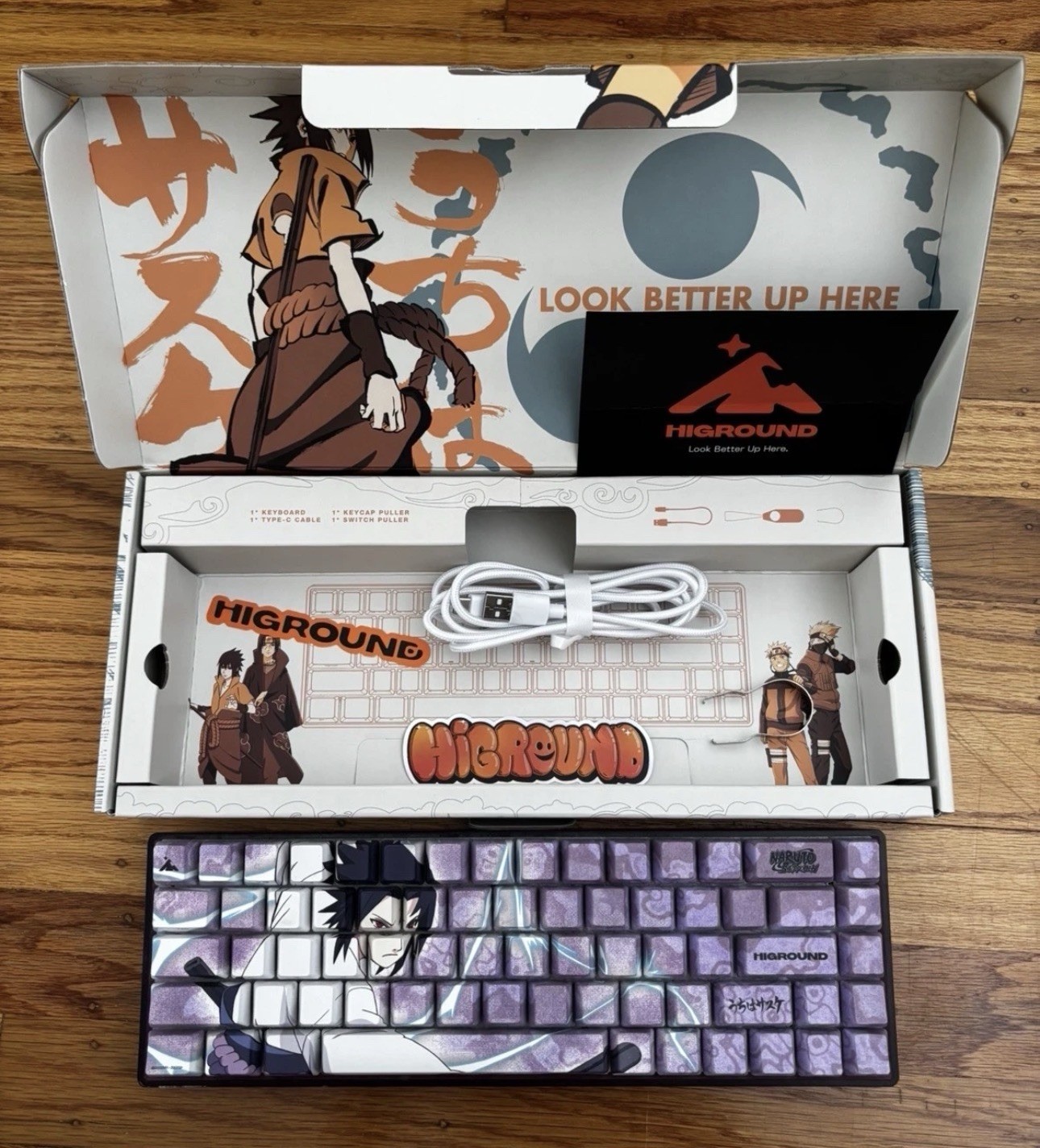 Higround HG68 Mechanical Wired USB QWERTY Keyboard Plug & Play Purple/White
