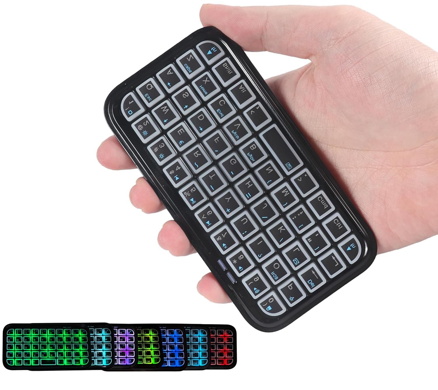 Wireless Keyboard Rechargeable Bluetooth 3.0 Super Mini Silent Cordless Keyba...