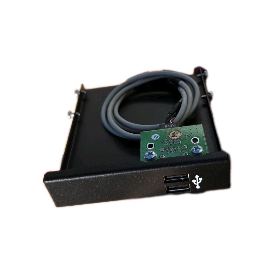 NEW SYSTIUM 55535-00K 5.25 Inch PC Front Panel Expansion Hub 2 Port USB 2.0 Kit