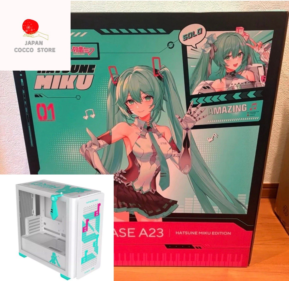 ASUS A23 Hatsune Miku Edition PC Case White Mint Green Collector Item NEW