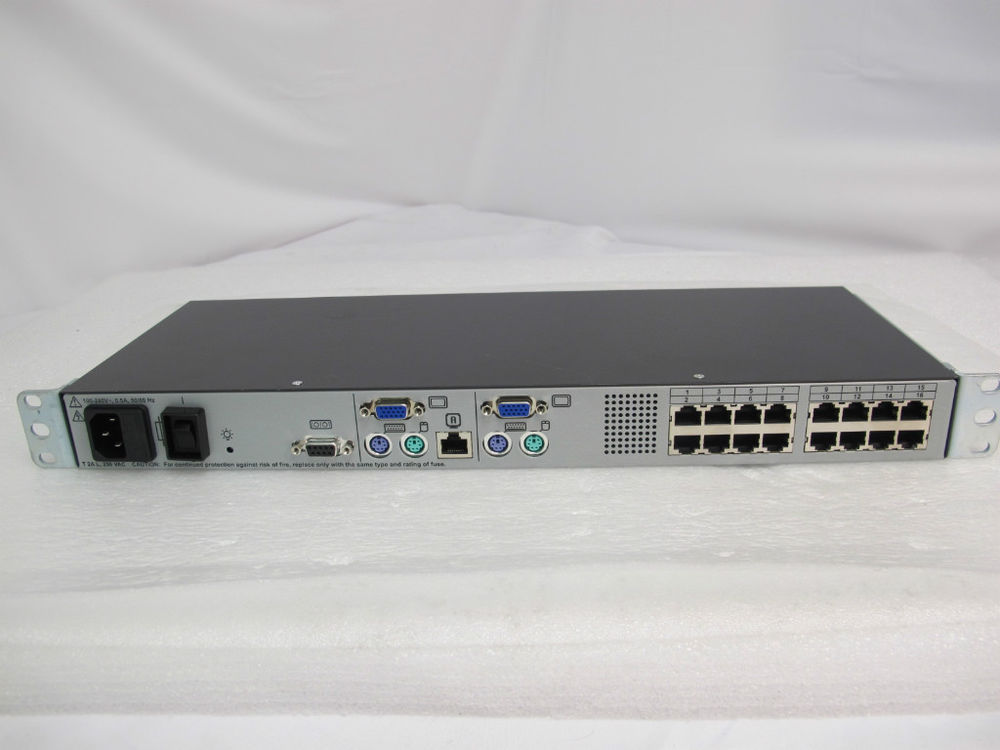 HP SERIES EO1013 Rack Mountable 16-Port KVM Switch Keyboard Video Mouse Switch