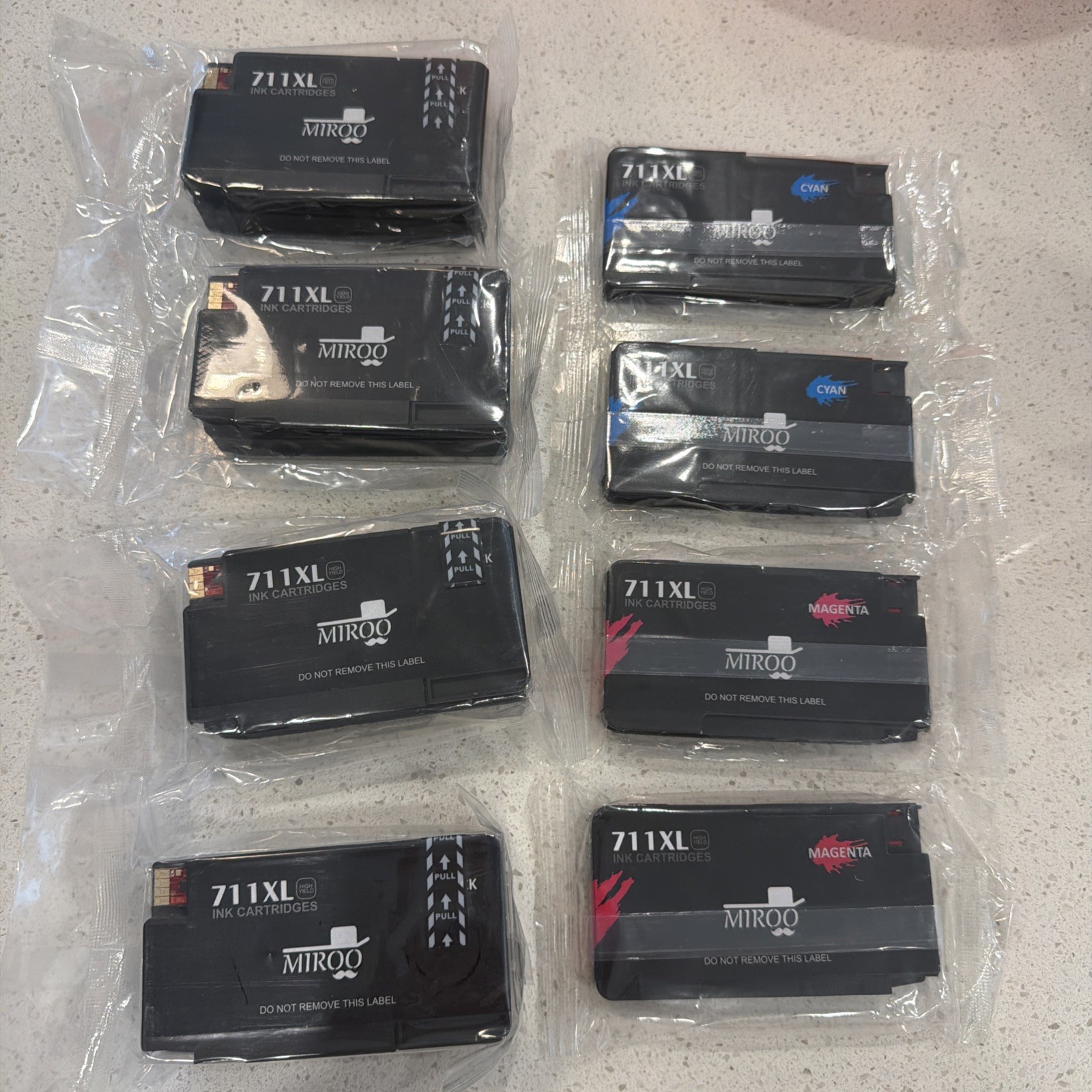 Miroo 711XL Compatible Ink Cartridges 4 Black, 2 Magenta, 2 Cyan