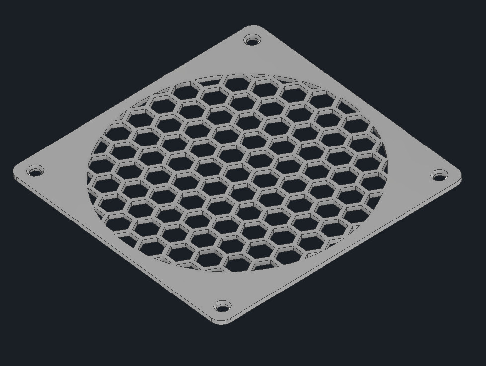 PC Fan Grill / Fan Cover - Honeycomb