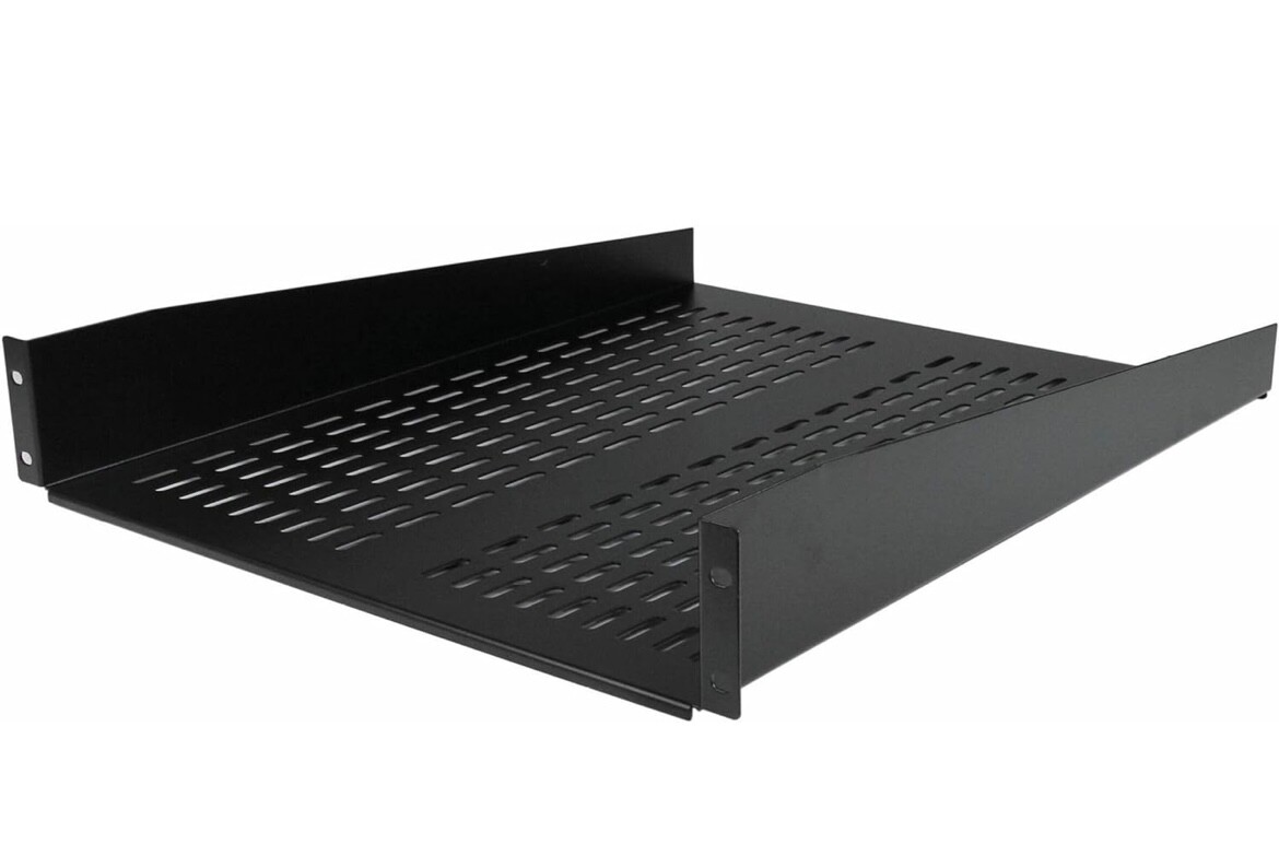 StarTech 2U CABSHELF22V 22in Vented Fixed Server Rack Cabinet Shelf - 50lbs
