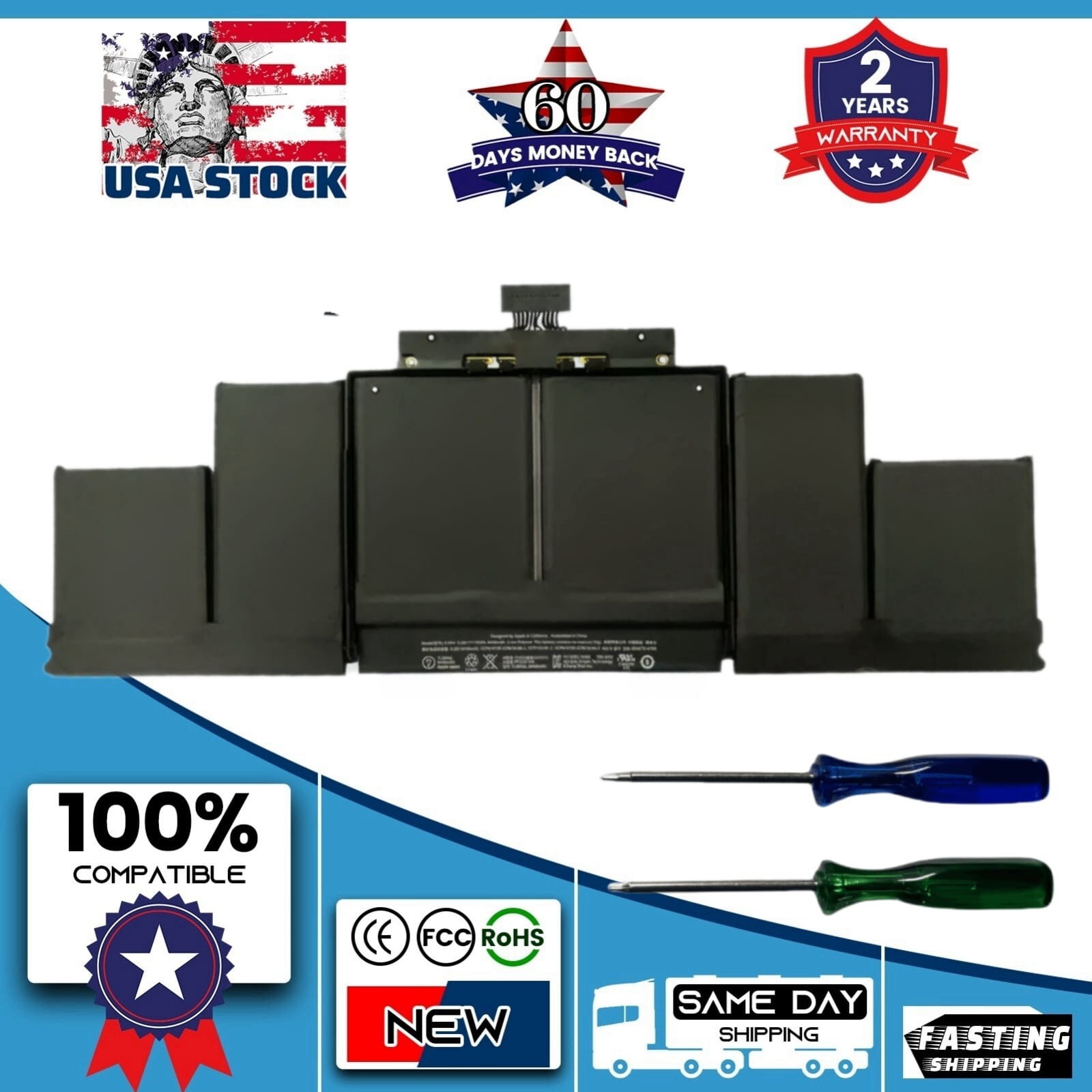 New OEM Genuine A1494 Battery for  MacBook Pro 15" Retina A1398 Late 2014 2013