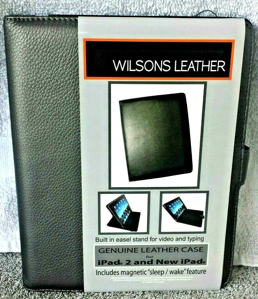 9'  Device Wilson's Genuine Leather Stand Case iPad 2 New iPad Magnetic Wakeup