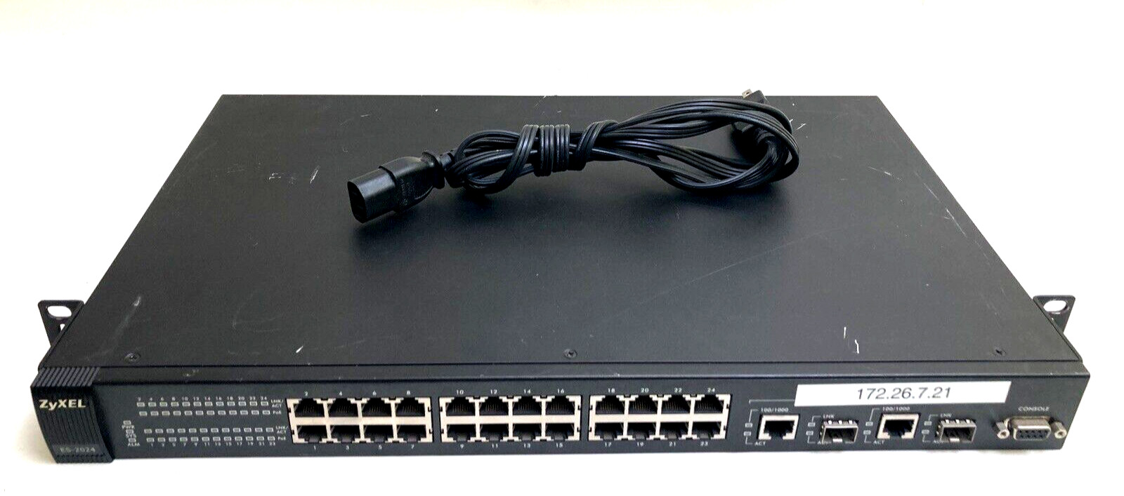 Zyxel ES-2024PWR L2 Managed Ethernet Switch with PoE Great Cond Fast Shipping