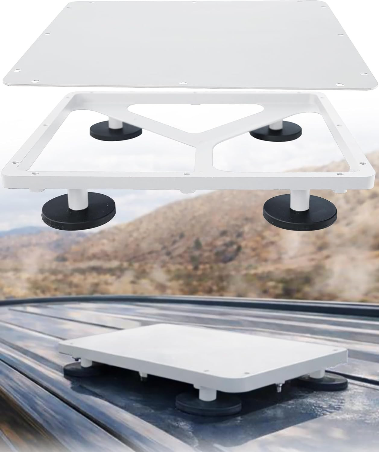 Starlink Mini Magnetic Mount with Cover (Heavy-Duty Magnet, Low Profile, Aluminu