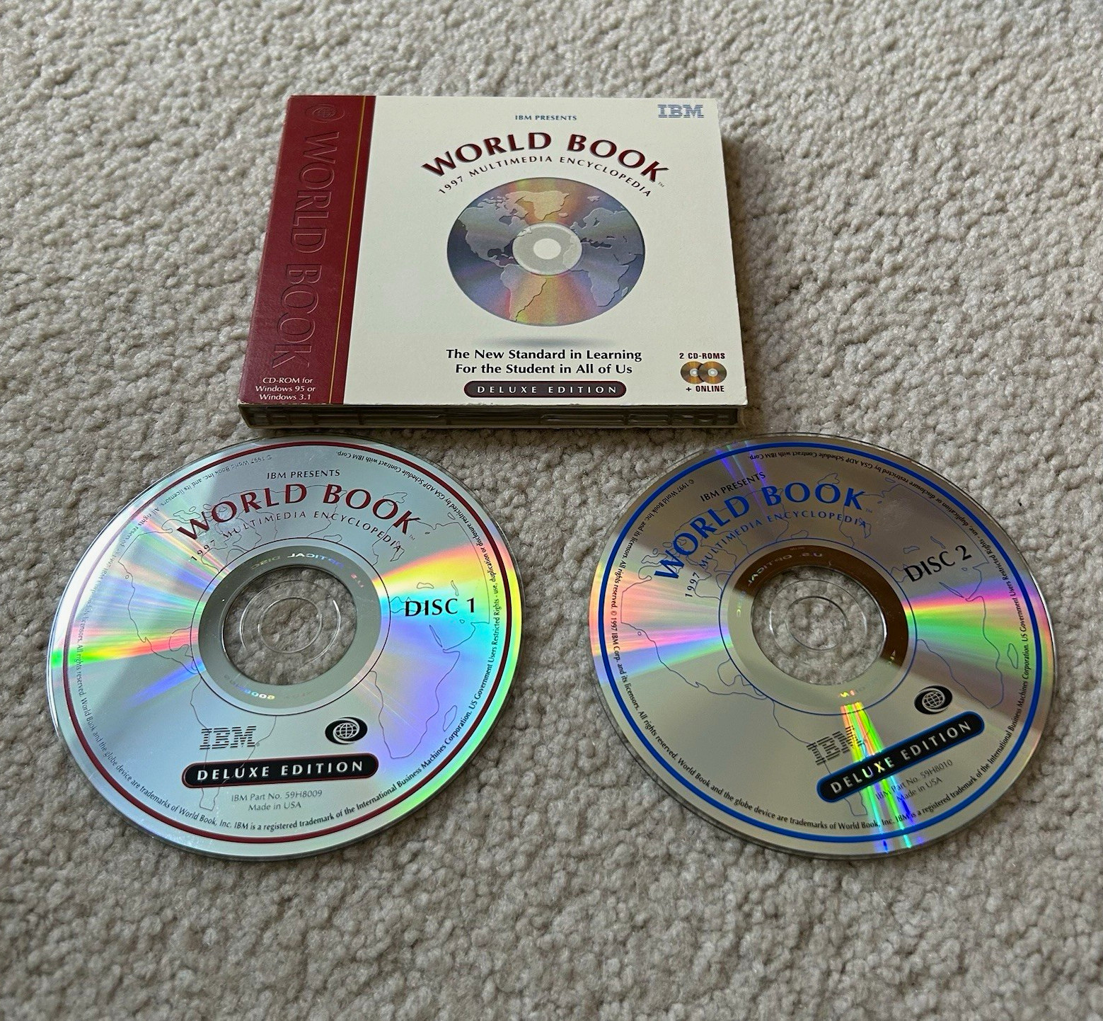 IBM World Book 1997 Multimedia Encyclopedia Deluxe Edition 2-CD for Windows 95