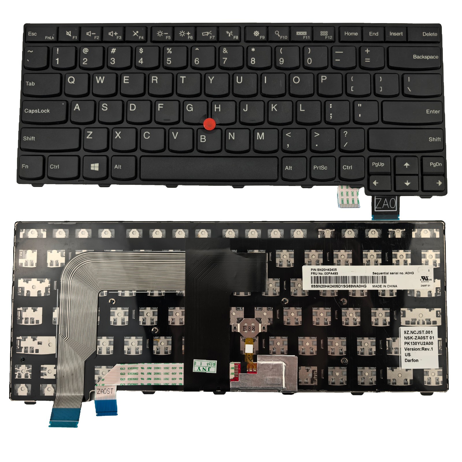 T460s T470s US Layout Non-Backlit Laptop Keyboard with TrackPoint for ThinkPad