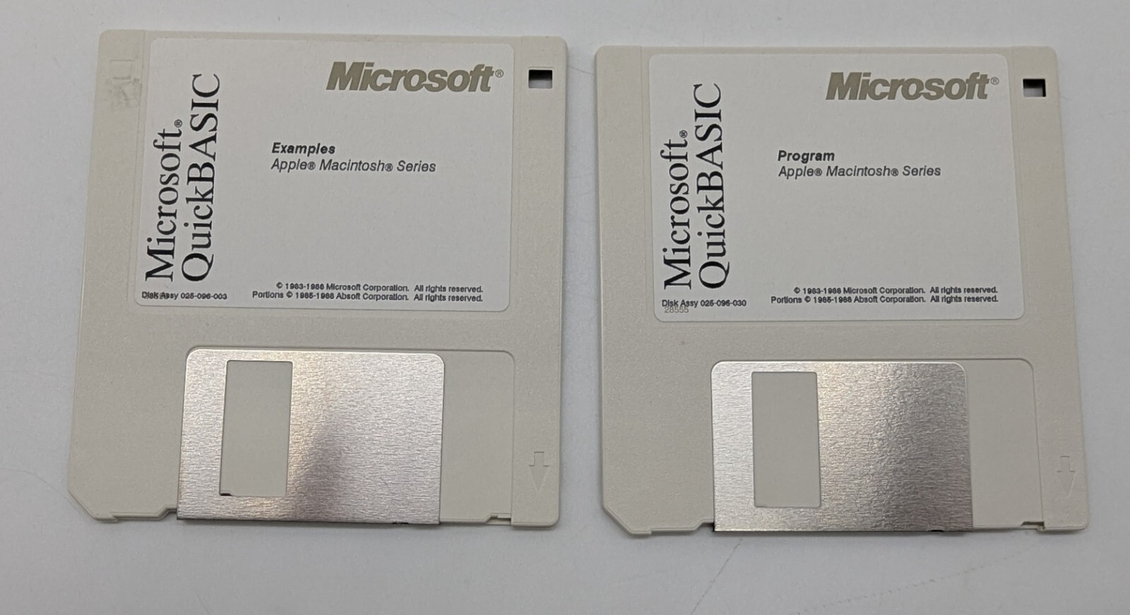 Vtg 1988 Microsoft QuickBasic for Apple Macintosh Disks Examples Program