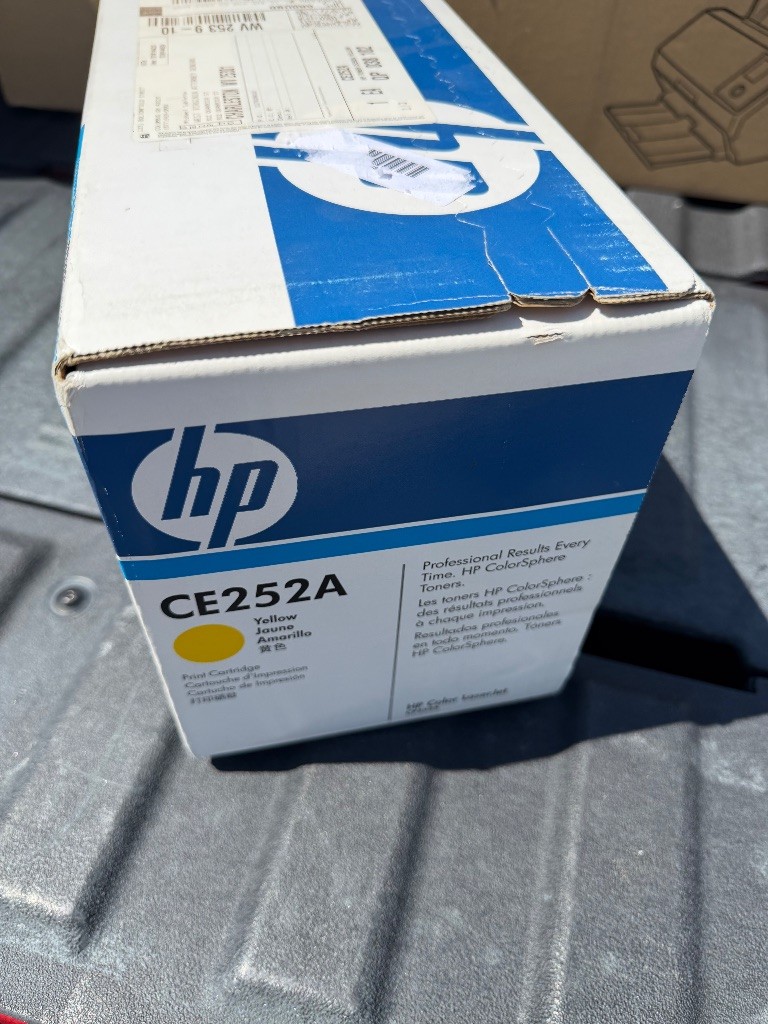 HP CE252A Yellow Toner Cartridge LaserJet CP3525 504A ColorSphere Genuine OEM
