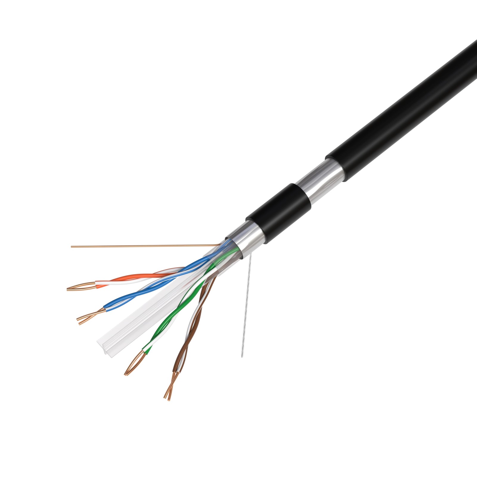 CAT6 1000FT Outdoor Weatherproof 1000FT, FTP (Shielded)