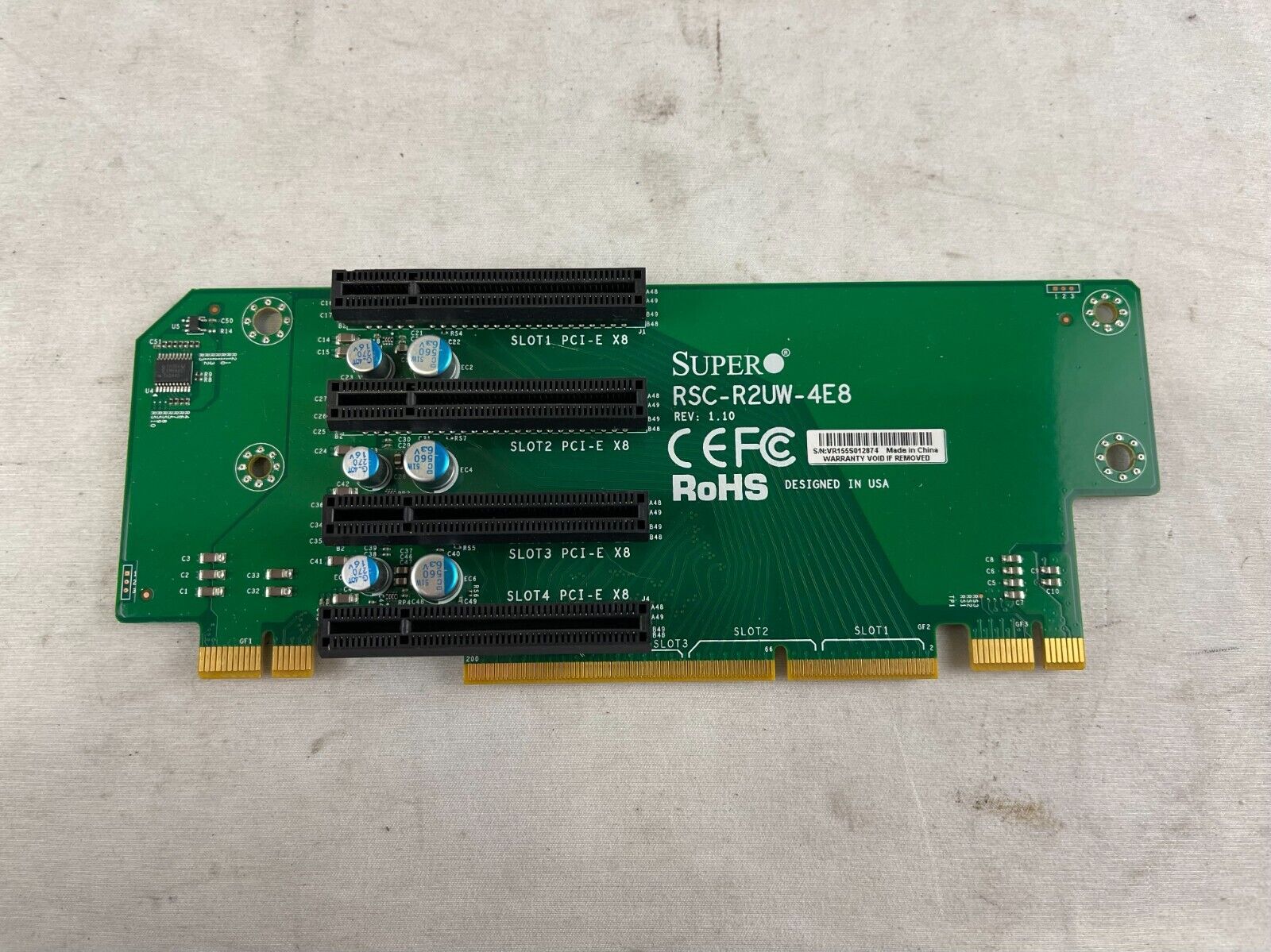 Supermicro RSC-R2UW-4E8 Riser Card Rev 1.10 2U LHS 4 x PCIe X8