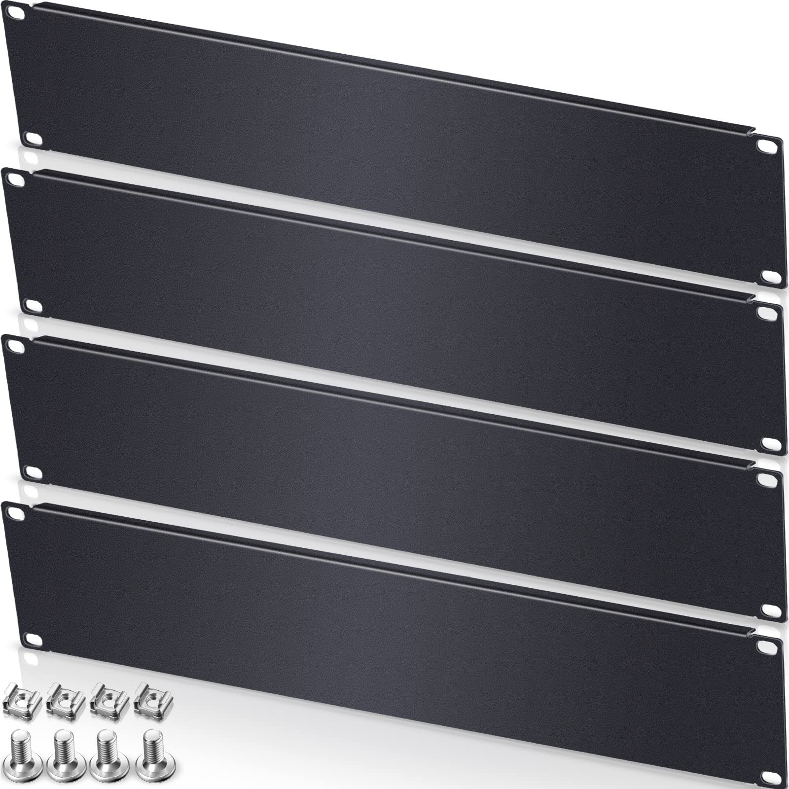 Blank Rack Mount Panel Spacer Metal Blank Panel Black Server Rack Accessories...