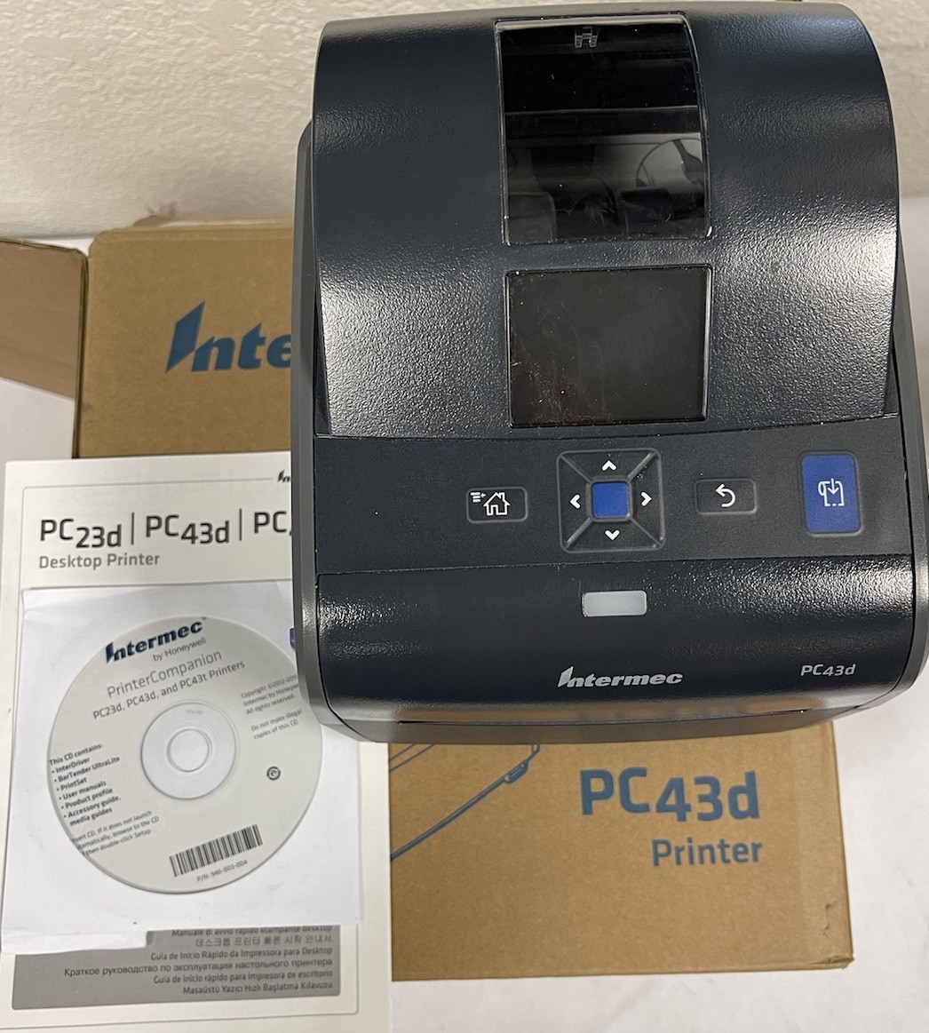 GOOD WORKING Intermec PC43d Thermal Shipping Label Printer 4x6". No Adapter