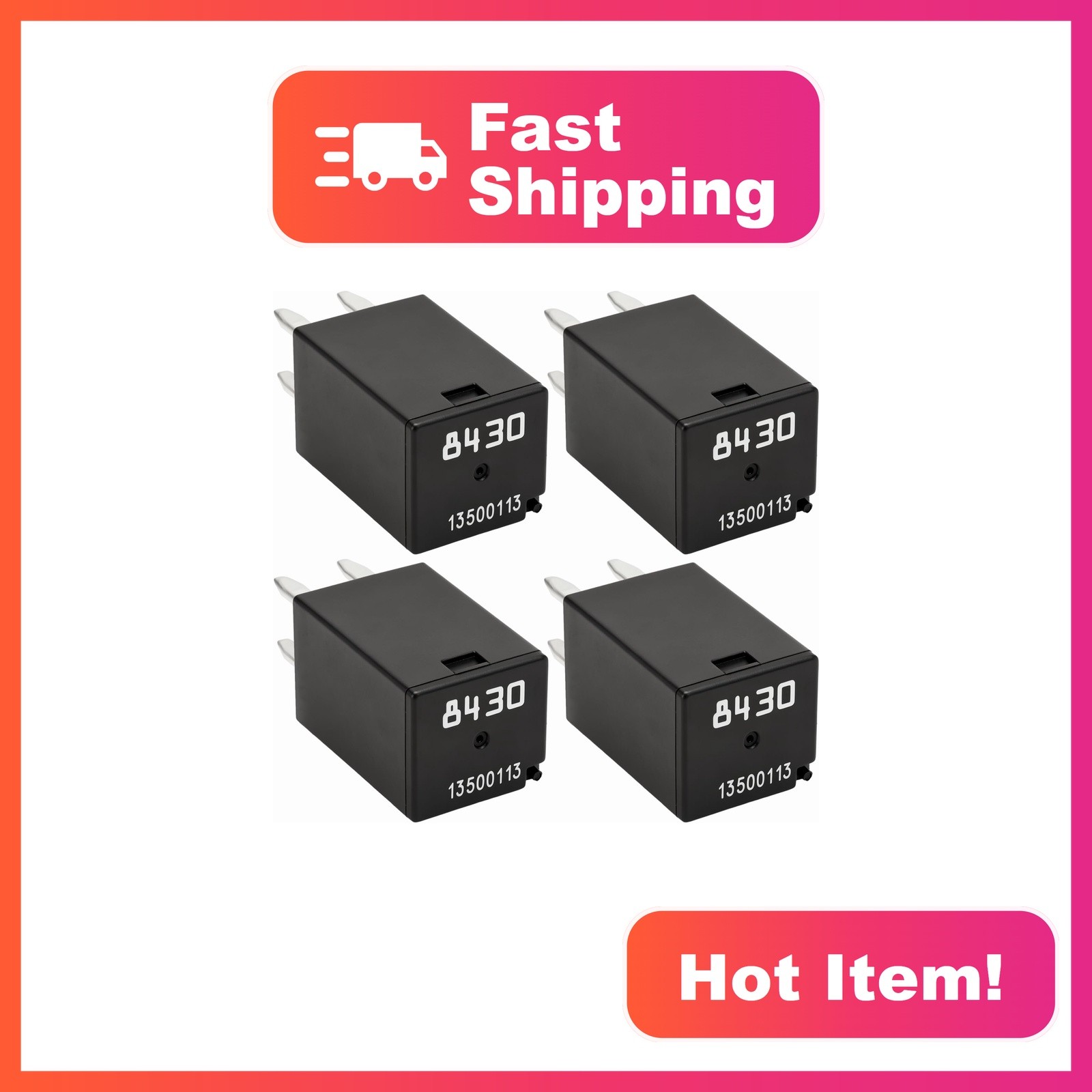 4Pcs Automotive Relays 13500113 8430 for GM, Multi-Function 4-Pin Relay Repla...