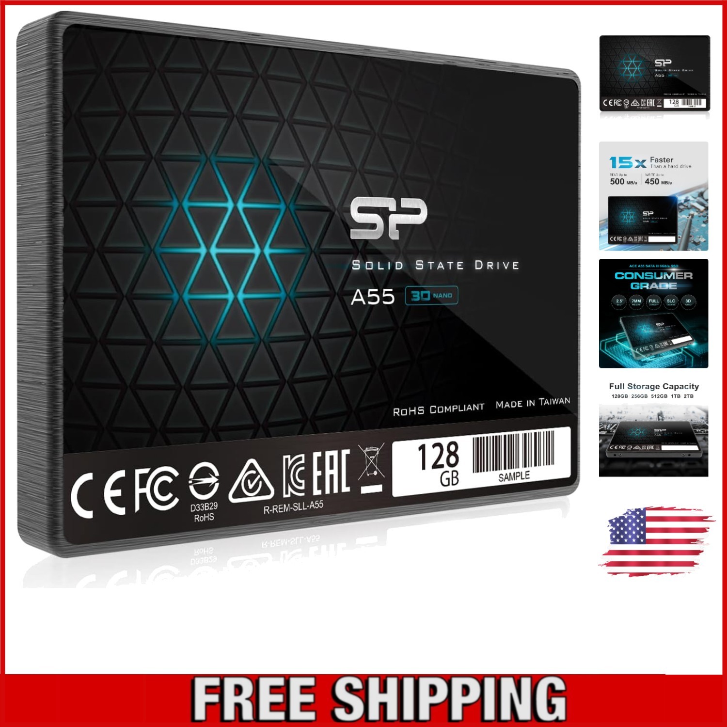 Performance-Boosting Silicon Power 128GB SSD - Shock Resistant & 2.5" SATA Drive