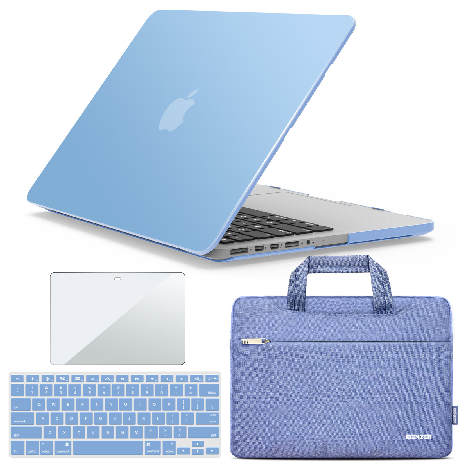 IBENZER Case for MacBook Air/Pro 13" Laptop Bag & KeyboardCover &ScreenProtector