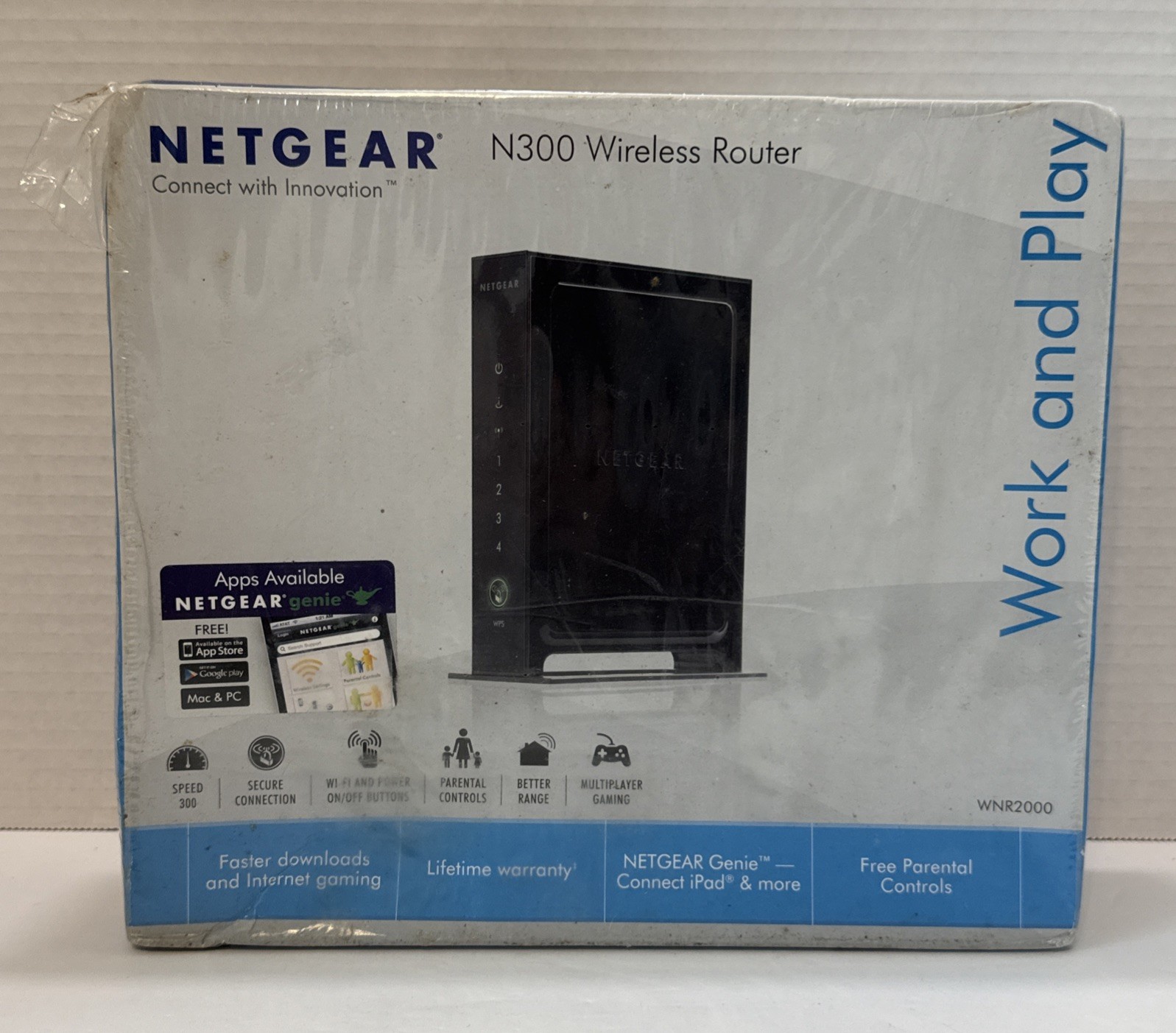 Brand New SEALED Netgear N300 Wireless WiFi Router [WNR2000] Black