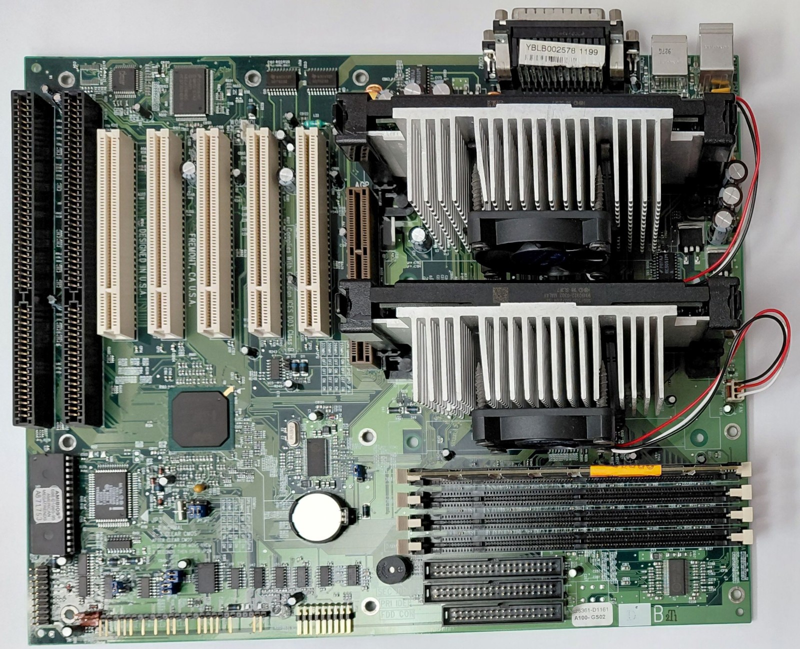 Tyan S1832D Dual Slot 1 ISA Retro Motherboard + 2x Pentium III 550MHz + 128MB RAM