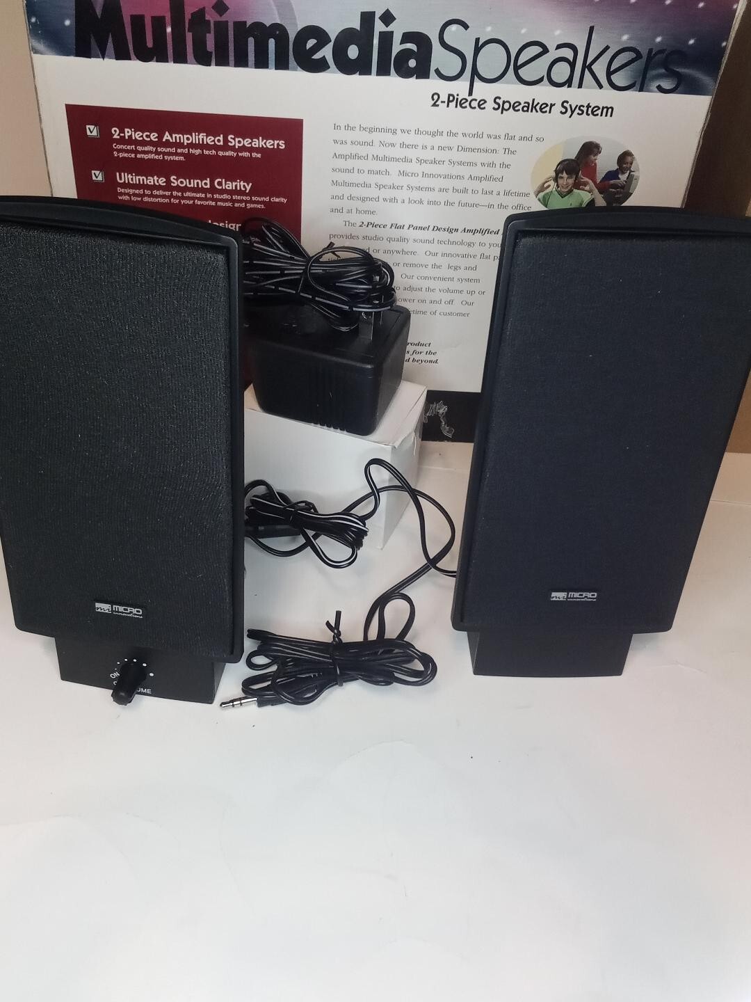 Micro Innovations Multimedia Speakers - Flat Panel Design (MM630D) works good 