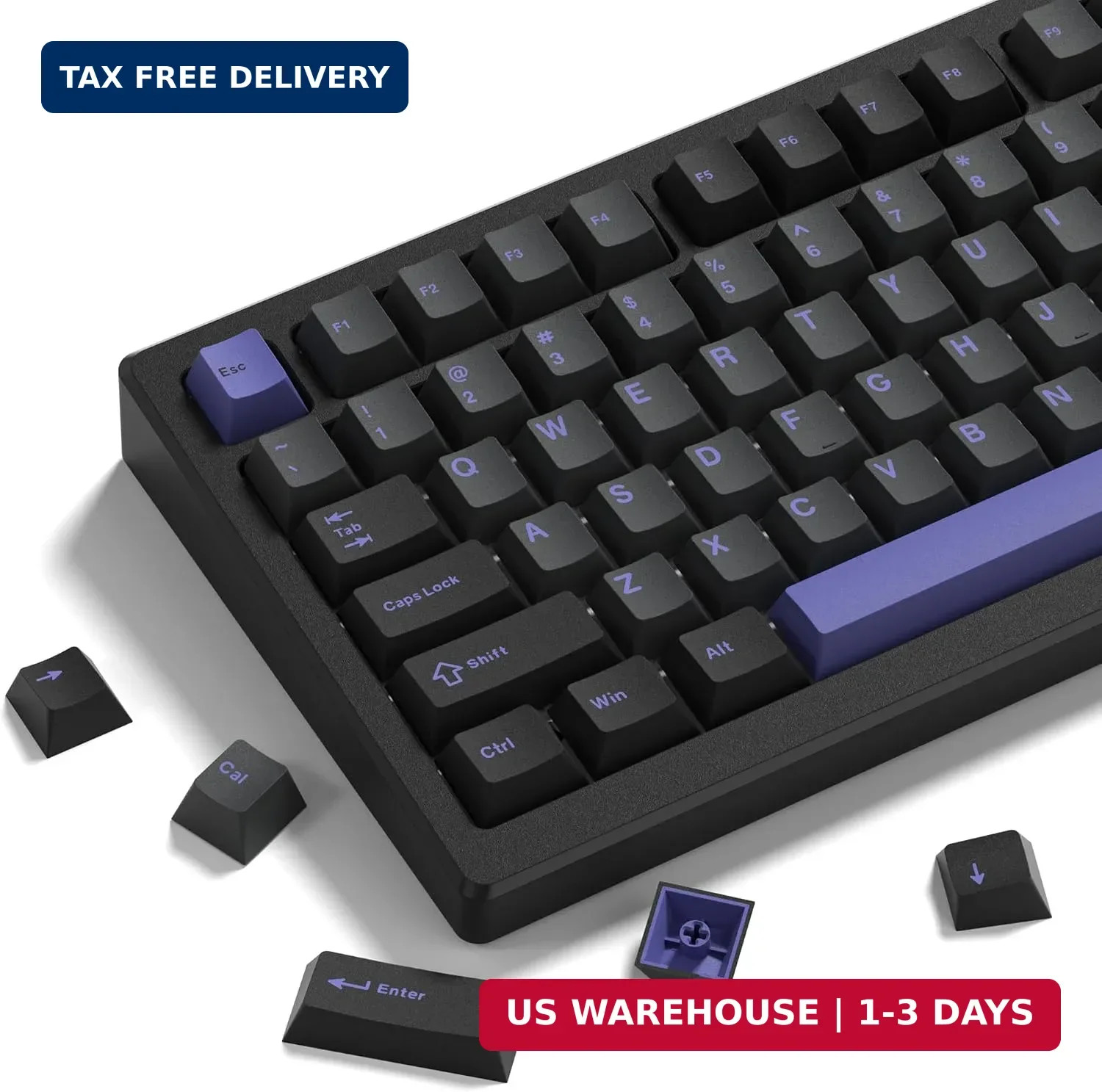 Womier Double Shot PBT Keycaps Set 138 Keys Custom for Mechanical Keyboard