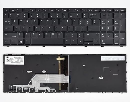 NEW US Keyboard HP ProBook 450 455 470 G5 Laptop Backlit With Frame L01027-001