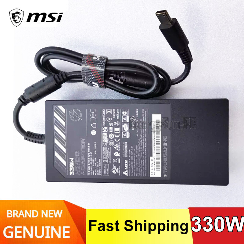 Genuine MSI Laptop Charger ADP-330GB D 20V 16.5A 330W AC/DC Adapter