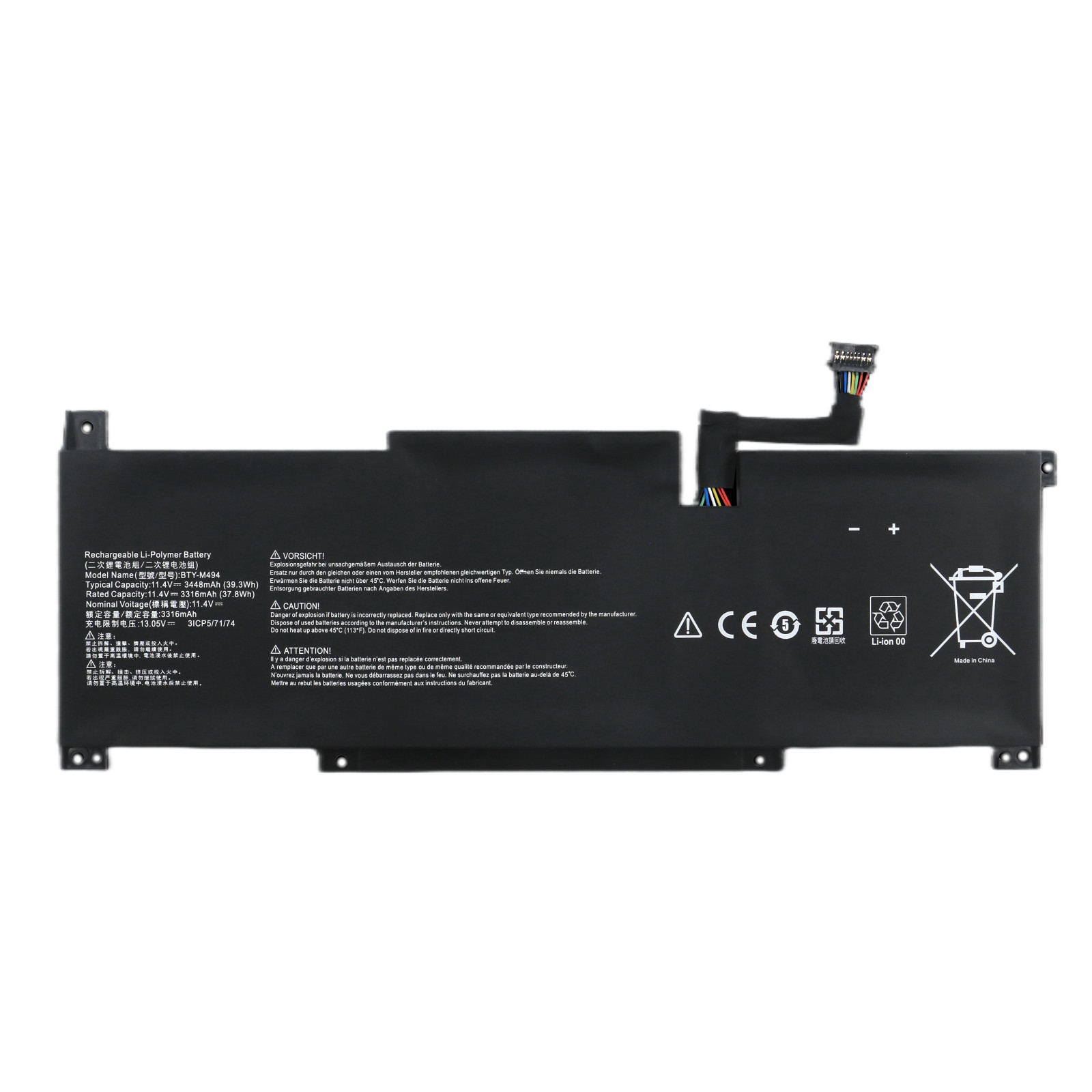 New 1 1.4V 3448mAh BTY-M494 Battery For MSI laptop series high-quality