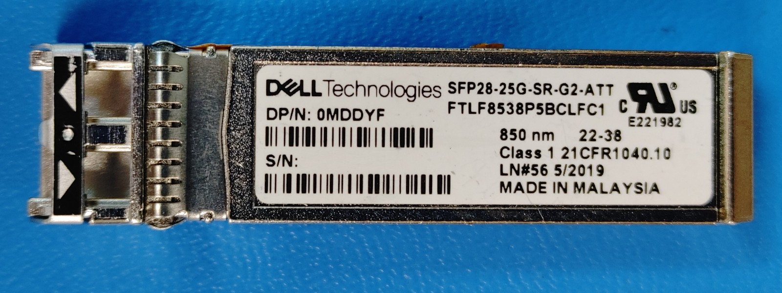 DELL 0MDDYF SFP SFP28-25G-SR-G2-ATT - 25Gb SR MMF 850nm 100m Duplex