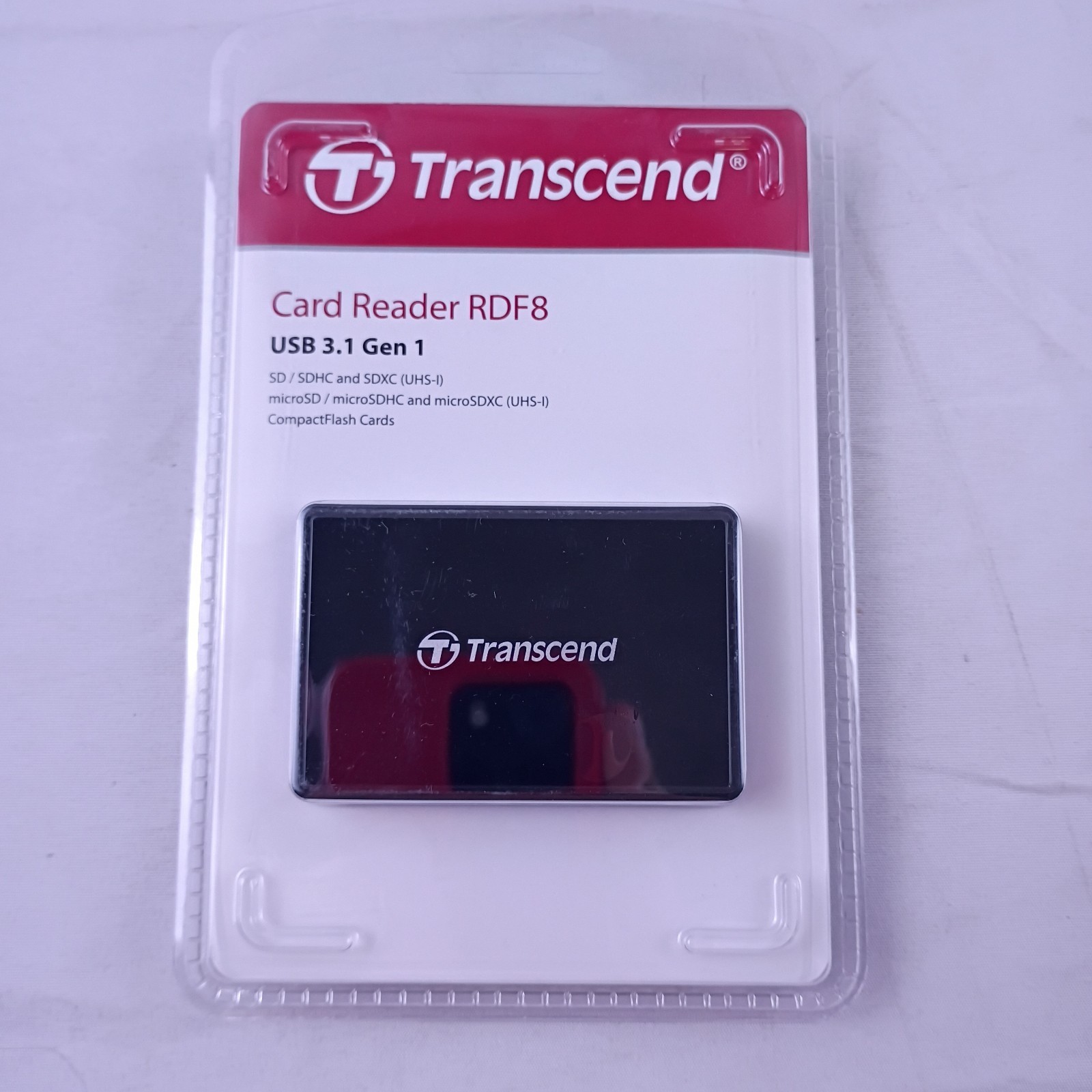 Transcend RDF8 USB 3.1 Multi Card Reader for SD SDHC SDXC UHS CF MicroSD HC New
