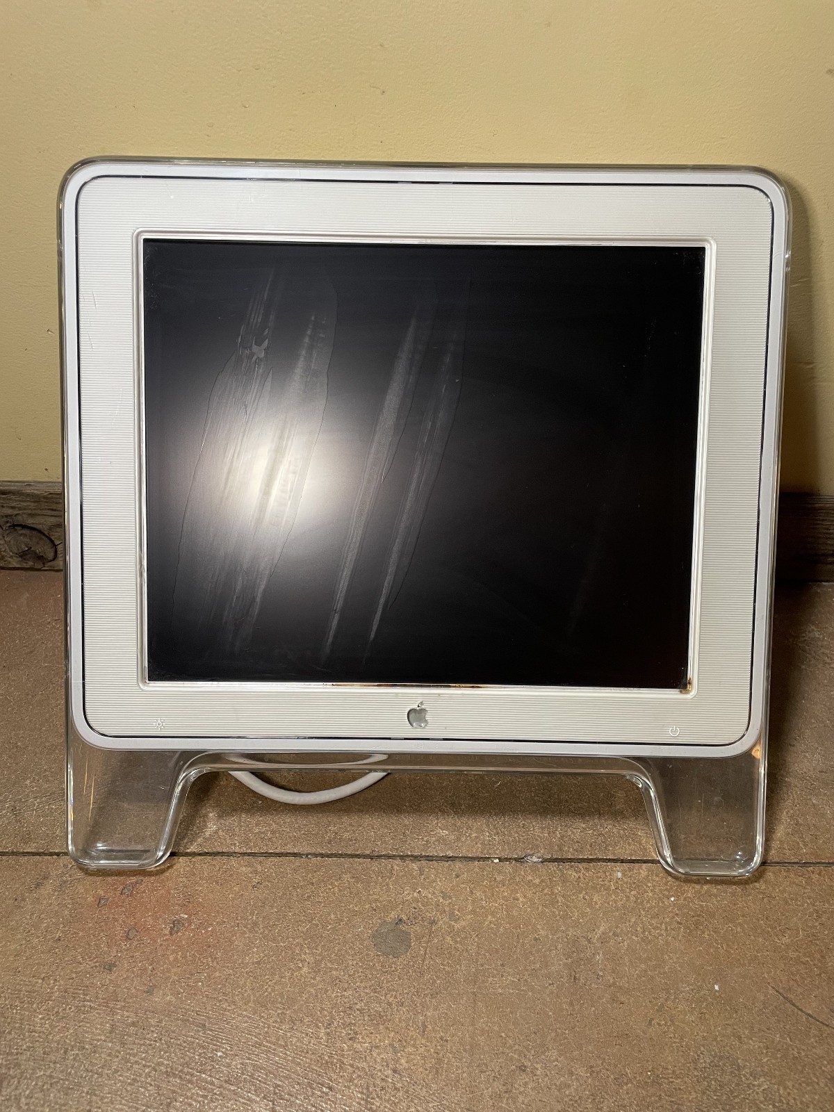 Vintage 2001 Apple Studio Display M7649 Mac 17” LCD Monitor Working Loose Stand