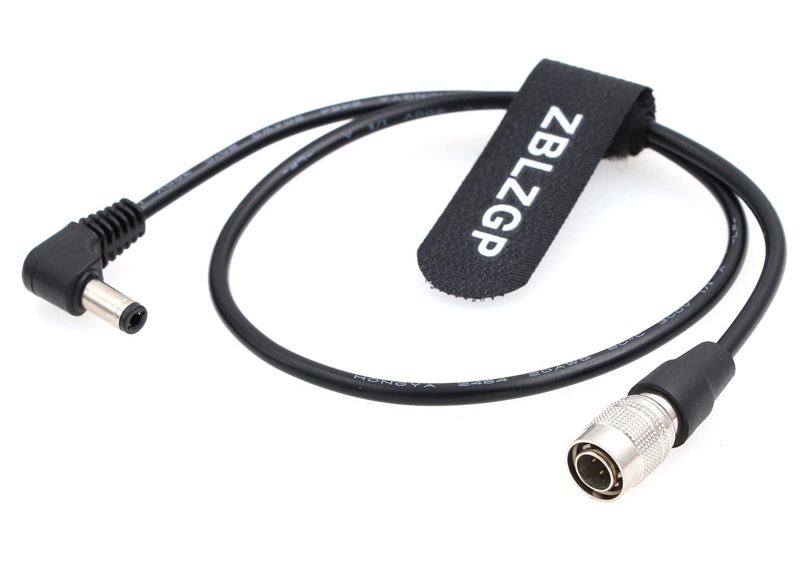 Right Angle 2.5 DC to Hirose 4 Pin Male Power Cable for Zoom F8 / Zoom F4 / S...