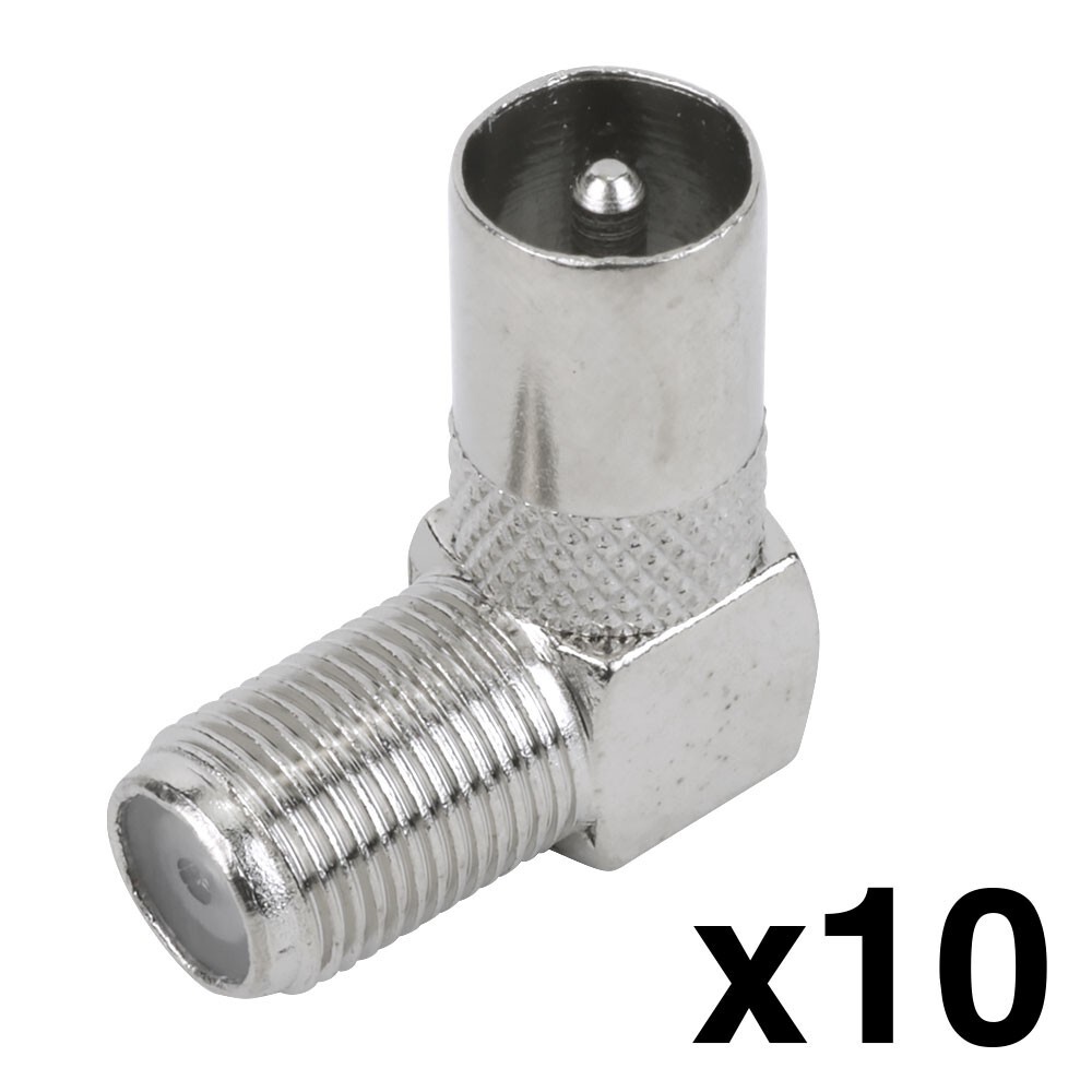 Construct Pro F Female to PAL Male Right-Angle Adaptors (10 Pack)