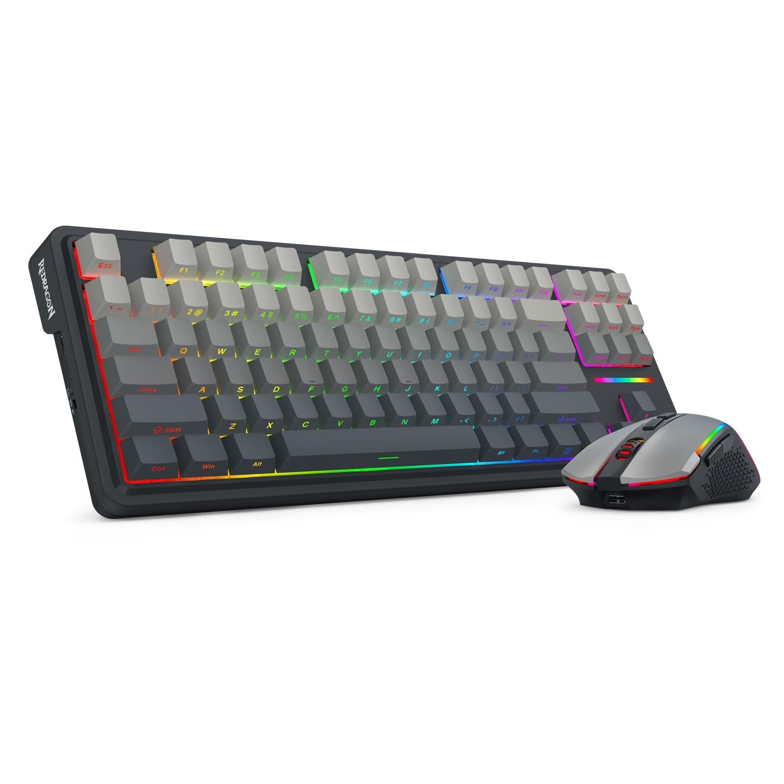 Redragon S155-RGB Wireless Gaming Keyboard Mouse Set 75% BT/2.4G