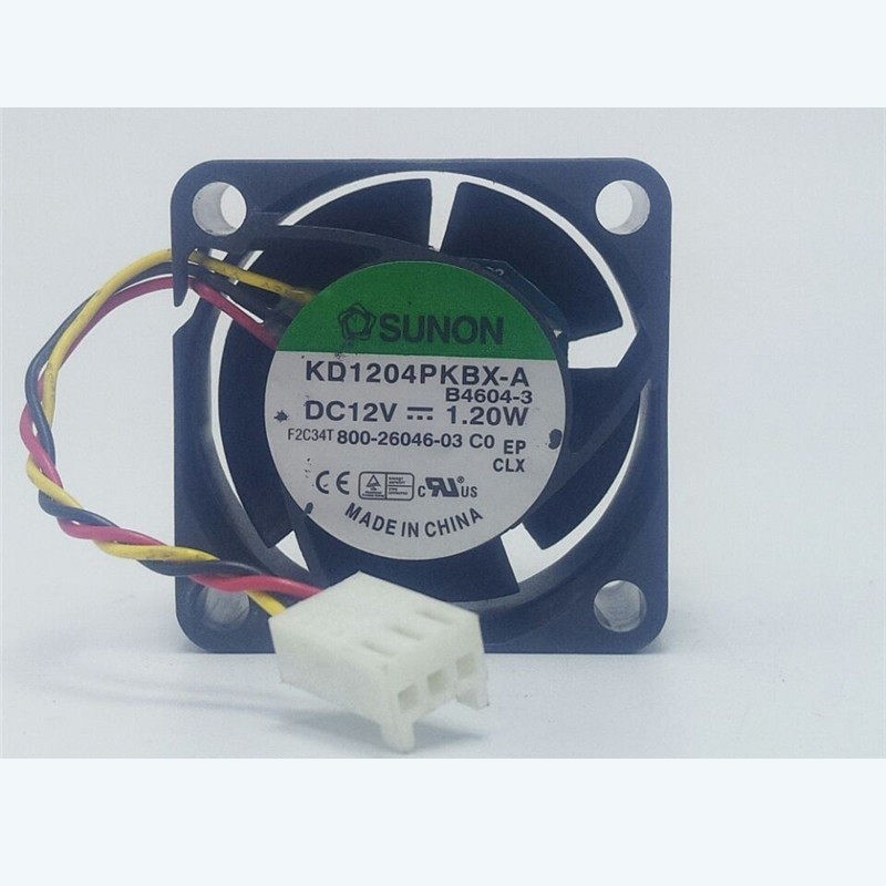 1PCS SUNON 4020 KD1204PKBX-A 12V 1.20W 3-wire with terminals