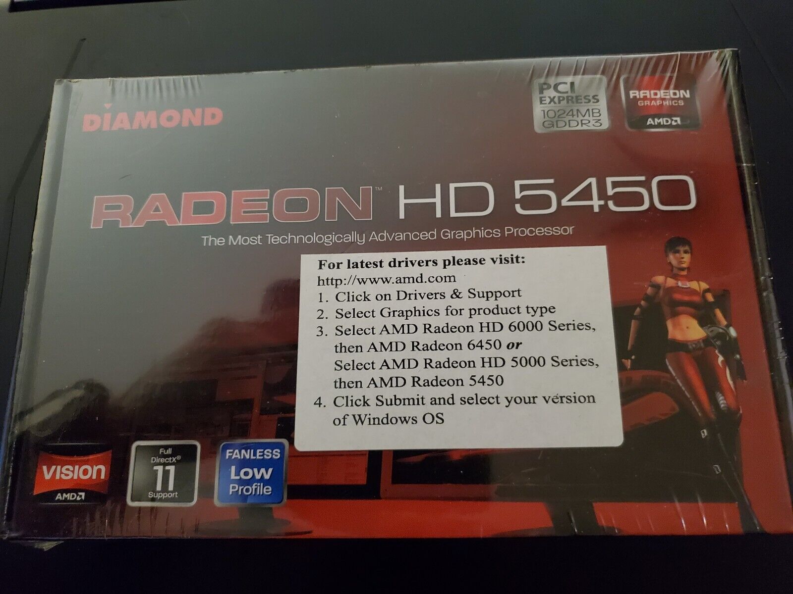 Diamond Multimedia AMD Radeon HD 5450 PCIe GDDR3 1GB BRAND NEW SEALED 
