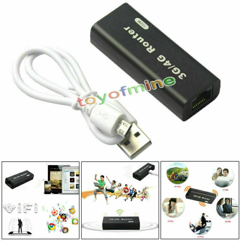 Mini Portable 3G/4G WiFi Hotspot 802.11b/g/n 150Mbps RJ45 USB Wireless Router