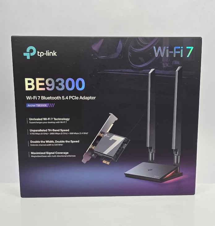 TP-Link Archer TBE550E WiFi 7 BE9300 PCIe Card Tri-Band Bluetooth 5.4 PC