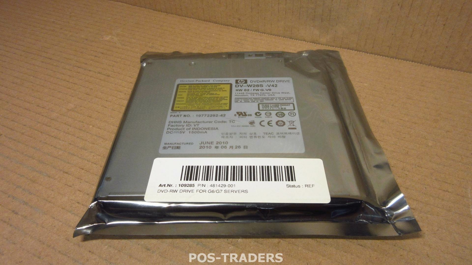 HP 481429-001 DVD-RW Drive SATA 8x Slimline Optical Drive Proliant Server