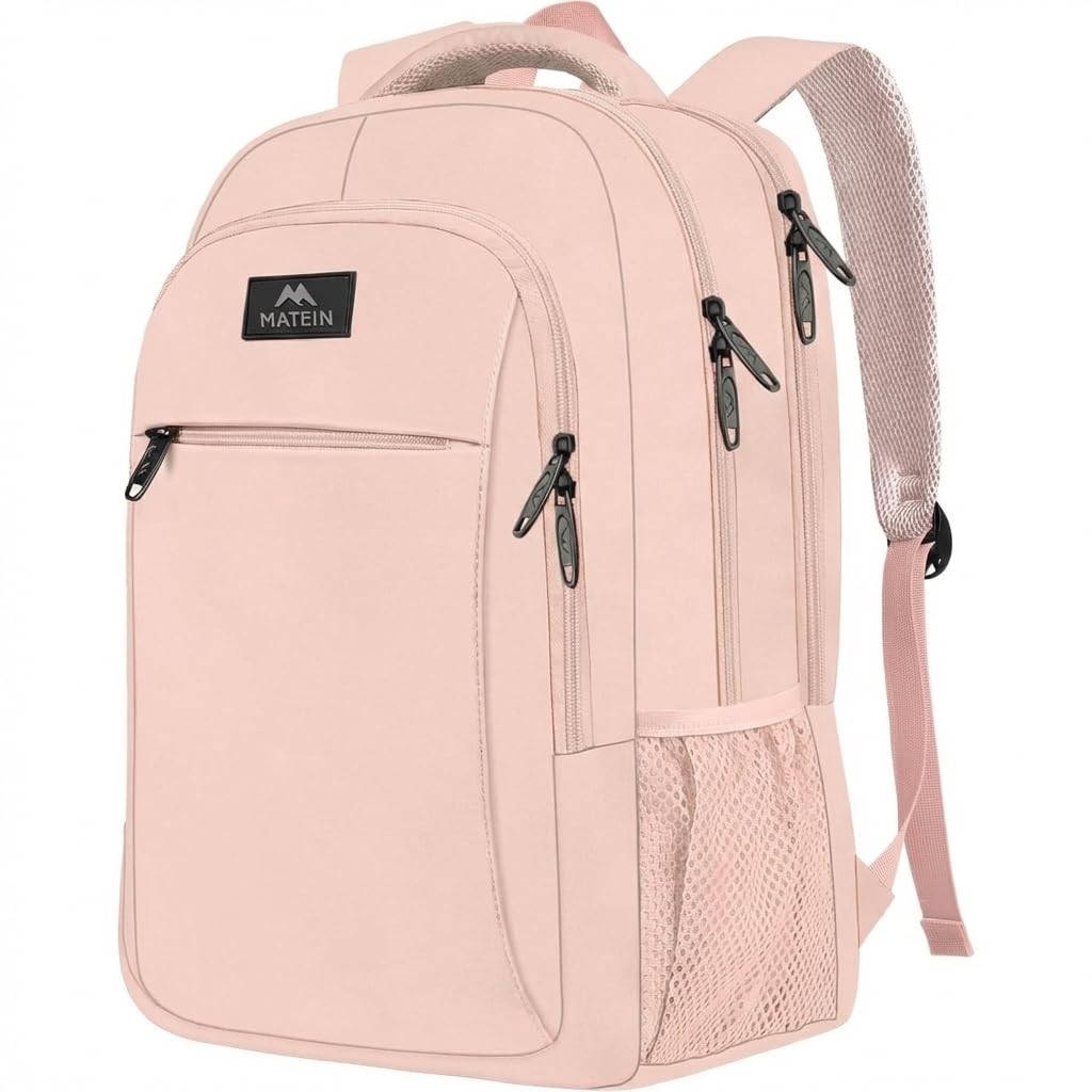 MATEIN Pink 15.6 Inch Laptop Backpack, Cute Computer Travel Bag for Women | Carr