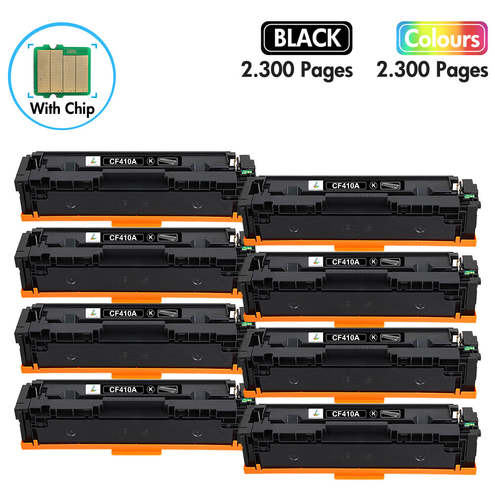 8PK CF410A BLACK Toner Fits for HP 410A LaserJet Pro M452dn MFP M477fnw M477fdw