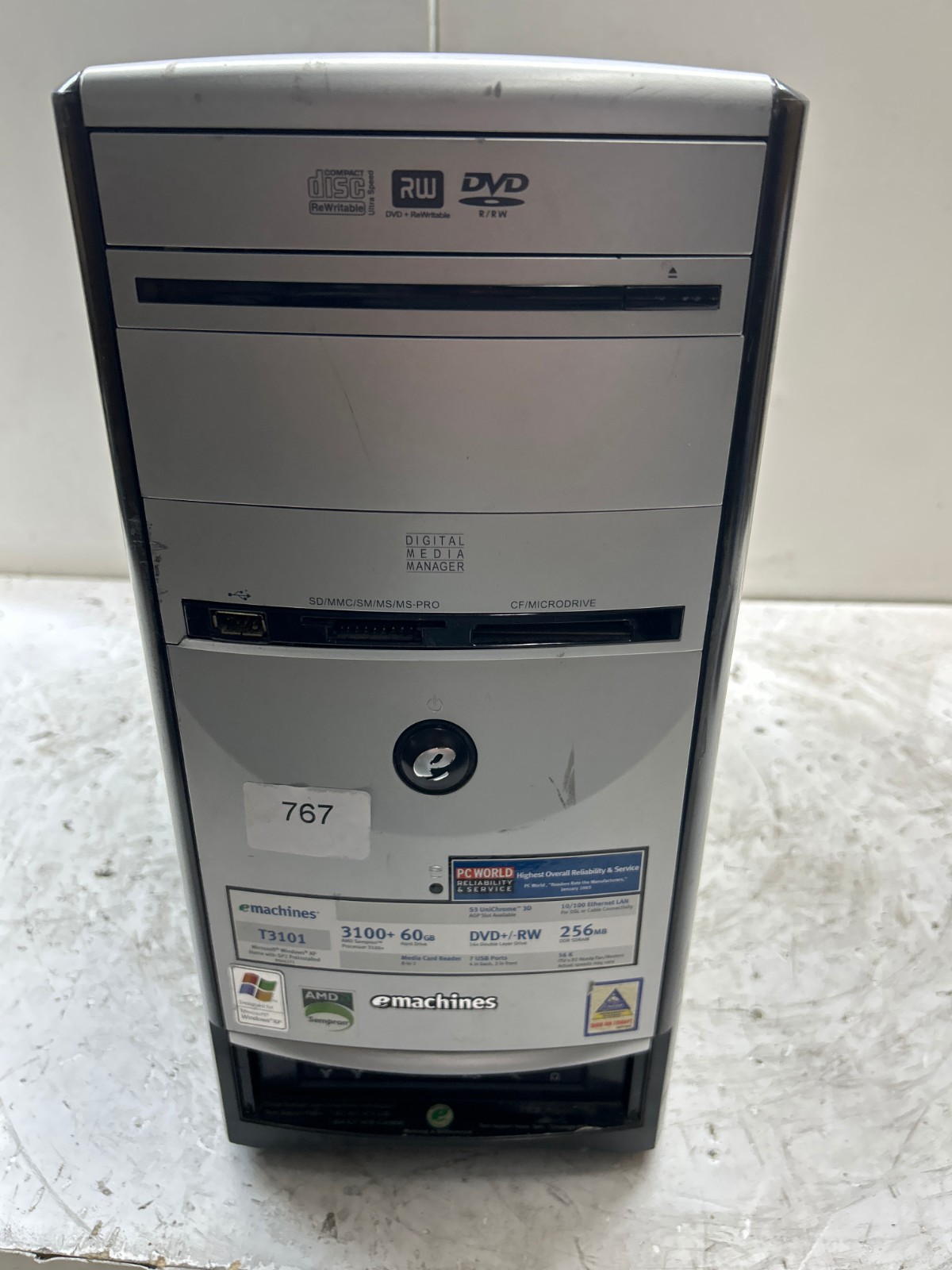 eMachines T31101 AMD Sempron 3100+ 512MB NO HDD