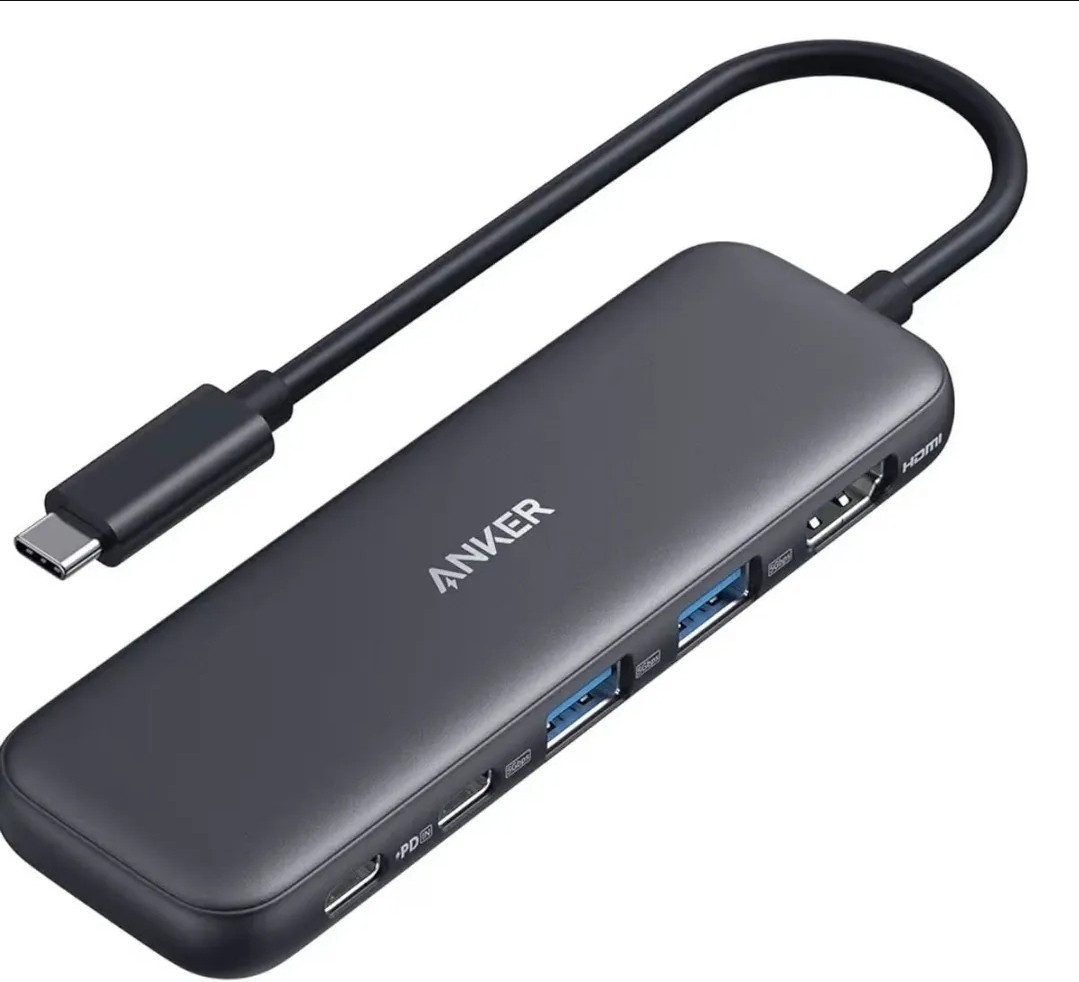Anker 332  5-in-1 USB-C Black 85W Hub 4K HDMI Adapter Model A8355