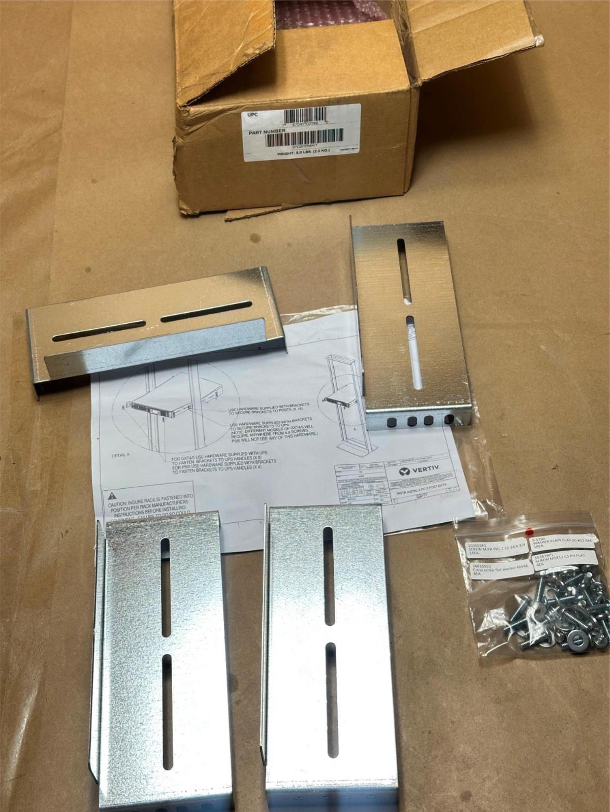 New Vertiv Liebert Rack Mount Kit 2POSTRMKIT for UPS