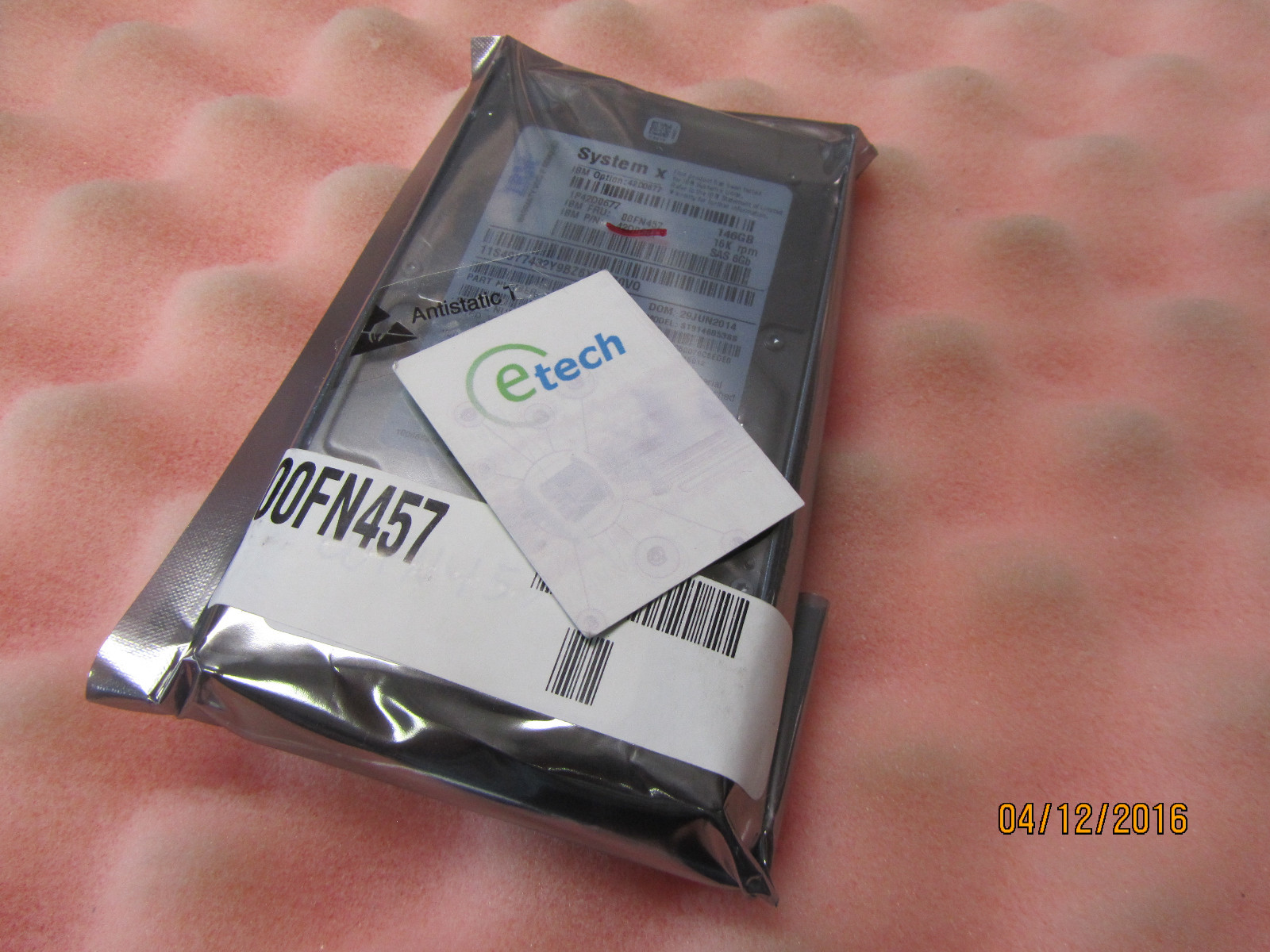 00FN457/ 42D0677 90Y8926 - IBM 146GB 15K 2.5" SAS HD for System x M2, M3, M4, x5